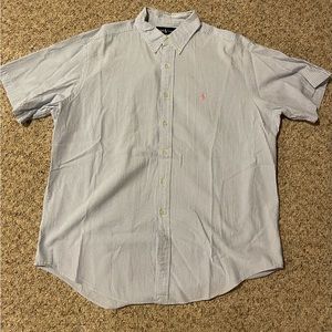 Polo - Short-Sleeve Button-Down. 
Size - XL. 
Color - Seersucker.